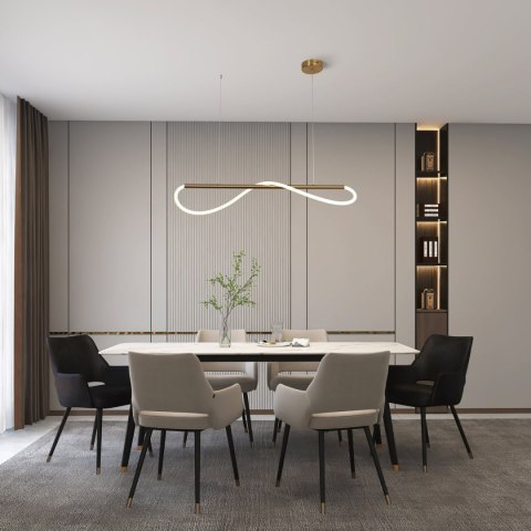 Lampa wisząca Meleca S złota LED CCT