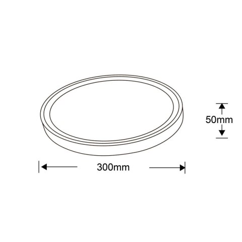 Plafon Vegas 30 cm czarny LED 4000K