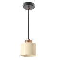 ALORA lampa wisząca czarny 1x60W E27 klosz biały