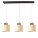 ALORA lampa wisząca czarny 3x60W E27 klosz biały