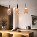 BUENO lampa wisząca czarny 1x9W GX53 klosz bezbarwny+bursztynowy