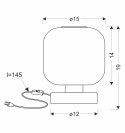 CROMADO lampa stołowa chromowy 1x60 E27 klosz biały