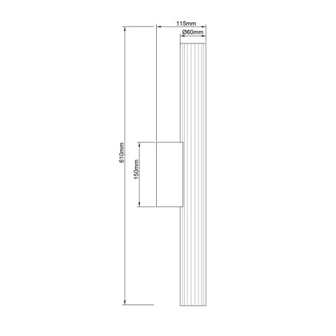 Kinkiet Linea 61 cm złoty LED CCT