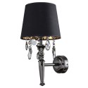 Czarny kinkiet glamour Vigo LP-0412/1W WH