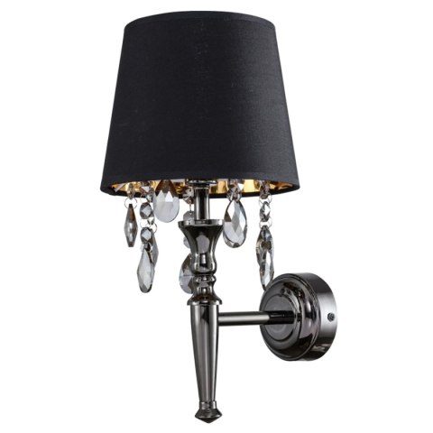 Czarny kinkiet glamour Vigo LP-0412/1W WH