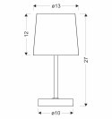 SALLY lampka stołowa chromowy 1x40W E14 abażur szarozielony