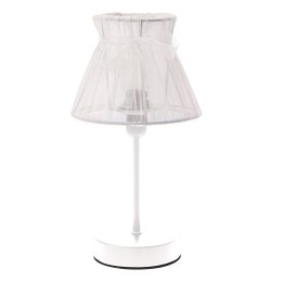 SIGALEA lampka stołowa biały 1x40W E14 abażur biały