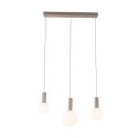 TESTA lampa wisząca beżowy 3x10W G9 klosz biały