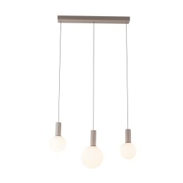 TESTA lampa wisząca beżowy 3x10W G9 klosz biały