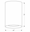 Tuba lampa sufitowa czarny+złoty 1x15W GU10 7/10