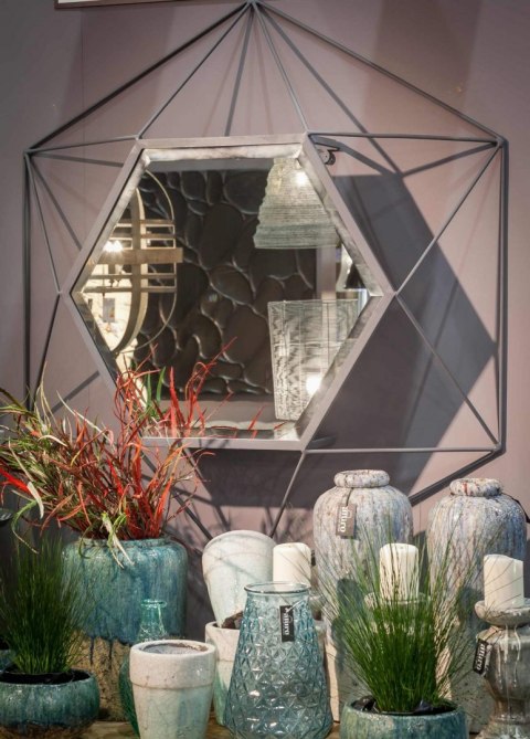 Lustro designerskie duże grafit VIRAL_ALURO