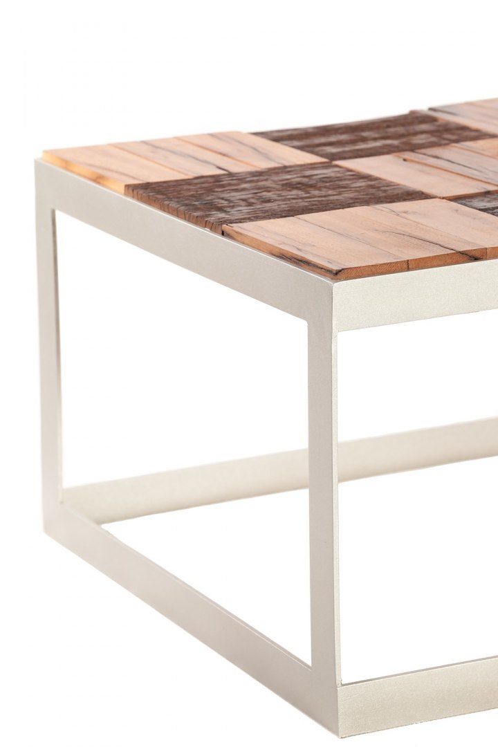 Stół kawowy szachownica drewniany