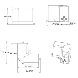Łącznik L 90 elektryczny do oświetlenia modułowego Geometric System New