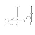 Lampa wisząca Dorado 4xG9 czarna LP-002/4P BK