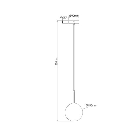 Lampa wisząca Dorado czarna pojedyncza LP-002/1P BK