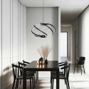 Lampa wisząca Kandor czarna LED CCT
