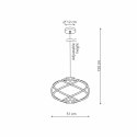 Lampa wisząca Kandor złota LED CCT