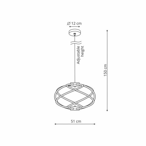 Lampa wisząca Kandor złota LED CCT