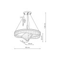 Lampa wisząca Marissa Cristal złota LED CCT