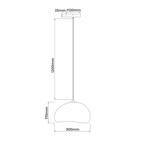 Lampa wisząca Nube 30cm biała