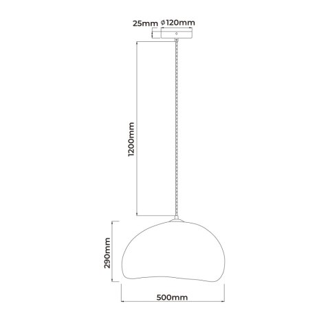 Lampa wisząca Nube 50cm biała