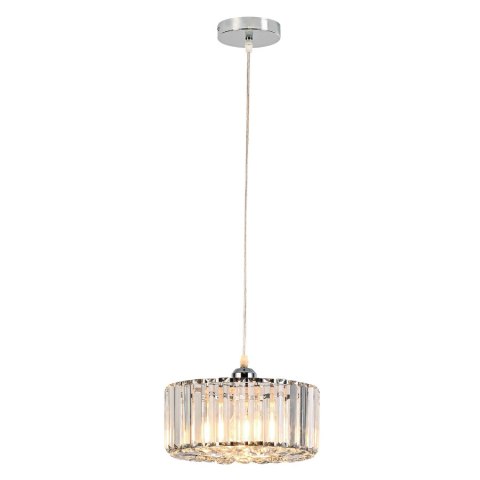 Okrągła lampa wisząca Vetro chrom 1xE27