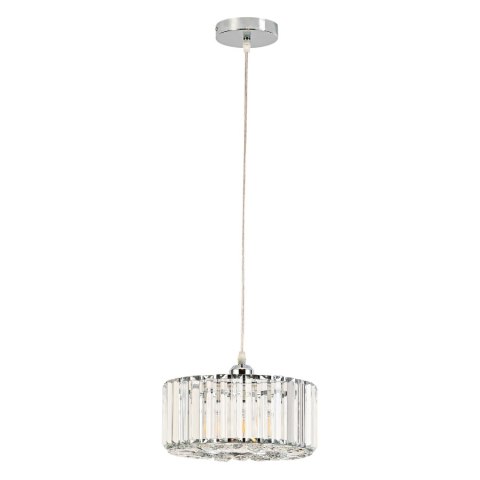 Okrągła lampa wisząca Vetro chrom 1xE27