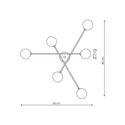 Plafon Dorado 6xG9 złoty LP-002/6C
