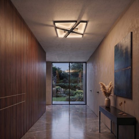 Plafon Nivra czarny LED CCT