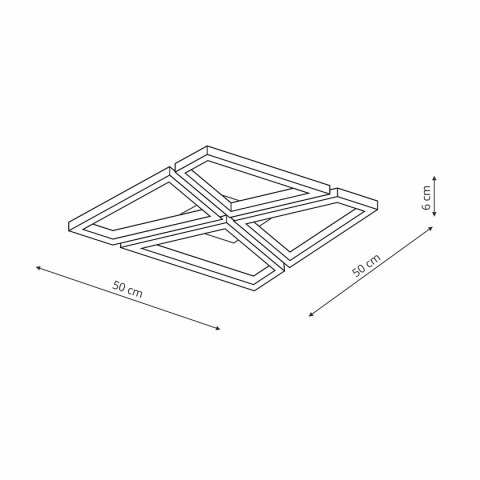 Plafon Nivra czarny LED CCT