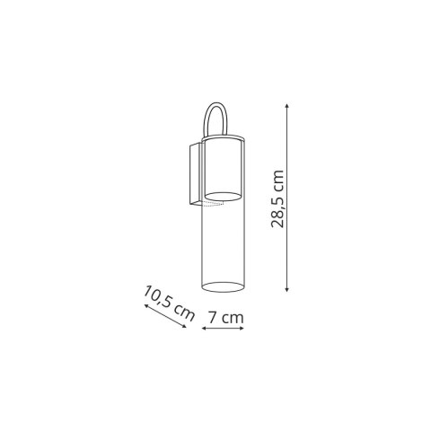 Kinkiet Manacor 1xGU10 czarny LP-232/1W BK