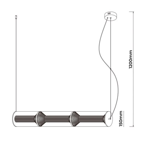Lampa wisząca Aeris 3 linia transparent LED CCT