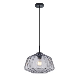 Lampa wisząca dymiony klosz Antita PND-3644-1-BK-SG