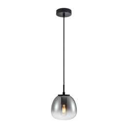 Lampa wisząca klosz dymiony Antita PND-3650-1S-BK-CSG