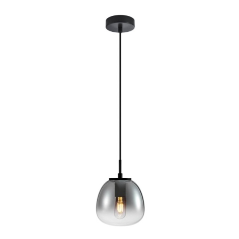 Lampa wisząca klosz dymiony Antita PND-3650-1S-BK-CSG