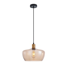 Lampa wisząca bursztynowa Parola PND-3636-1-BRO-AMB