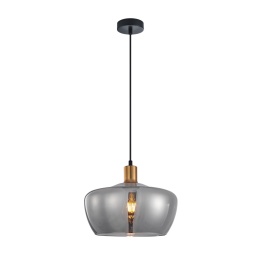 Lampa wisząca dymiony klosz Parola PND-3636-1-BRO-SG