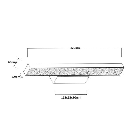Kinkiet Aqua 42 cm czarny IP44 LED CCT