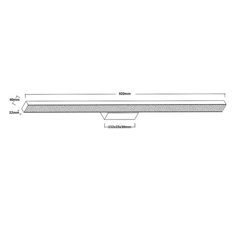 Kinkiet Aqua 92 cm czarny IP44 LED CCT