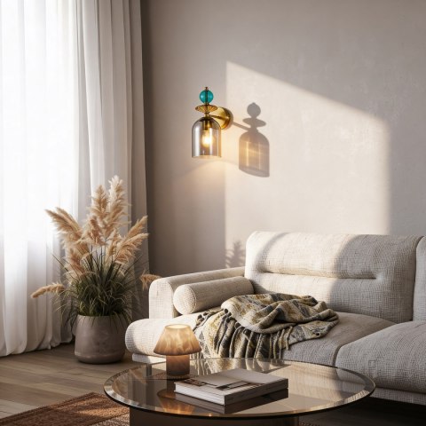 Kinkiet Tropea dymny 1xE27