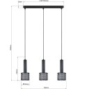 Lampa wisząca Amo czarna 3xE27