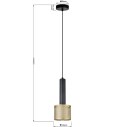 Lampa wisząca Amo złoto-czarna 1xE27