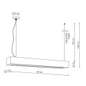 Lampa wisząca Ibros duża 24W CCT IP20 1xLED czarna LP-7001/1P 20 BK-93 24 CCT