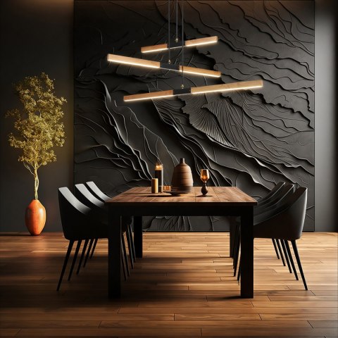 Lampa wisząca Lugano drewno LED 3000K