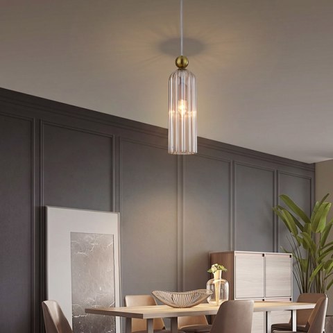 Lampa wisząca Piega 1 Bursztynowa 1xE14