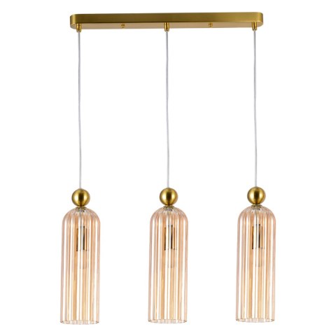 Lampa wisząca Piega 3xE14 amber LP-939/3L