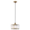Okrągła lampa wisząca Vetro Złota1xE27