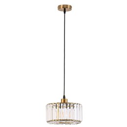 Okrągła lampa wisząca Vetro Złota1xE27