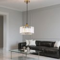 Okrągła lampa wisząca Vetro Złota1xE27