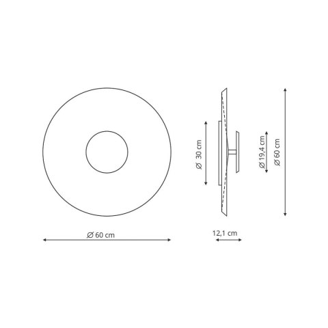 Plafon COCO 60 cm biały LED